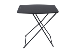 Wildtrak™ Utility Table, Compact, Lightweight, Blow Mould Resin, Adjustable Height, Folds Flat, Waterproof, Great for Camping Outdoors, 66x46x71cm