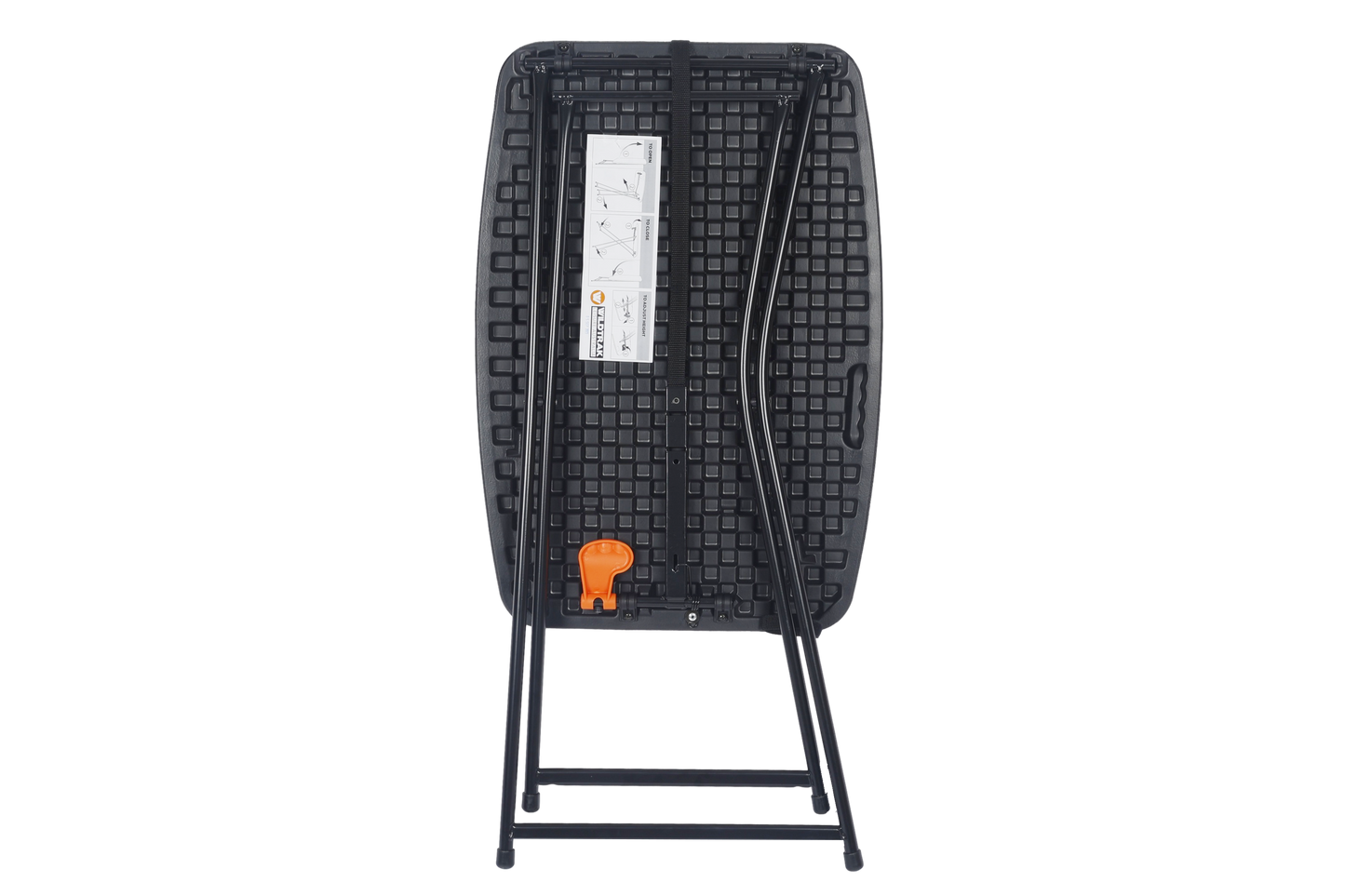 Wildtrak™ Utility Table, Compact, Lightweight, Blow Mould Resin, Adjustable Height, Folds Flat, Waterproof, Great for Camping Outdoors, 66x46x71cm
