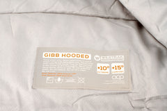 Wildtrak™ Gibb Hooded Sleeping Bag, 10-15°C, Breathable Lining, Auto Locking Zip, Sewn-through Construction, Sewn in Pocket, Hanging Loop (70 x 215cm)