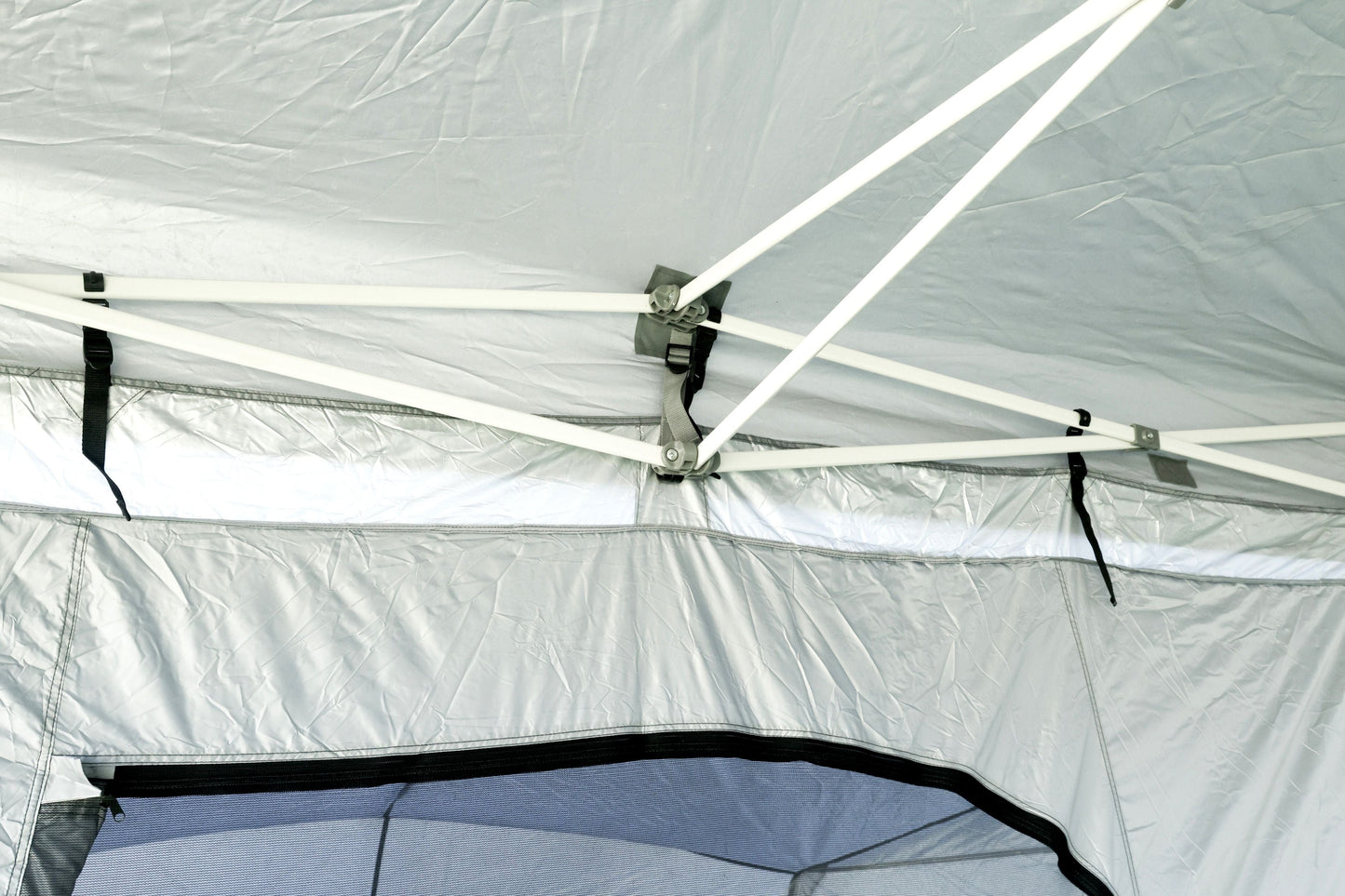 Wildtrak™ 3m Gazebo Side Tent, Waterproof, Mesh Windows, Pegs and Carry Bag - UNIVERSAL FITS MOST GAZEBOS