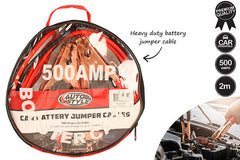BATTERY BOOSTER CABLE 500AMP 2M HEAVY DUTY