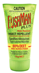 BUSHMAN PLUS DRYGEL 80% DEET WITH SUNSCREEN 75GRM