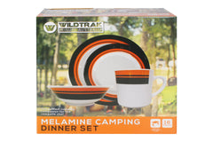 16 Piece BPA Free Melamine Camping Picnicking Dinner Set