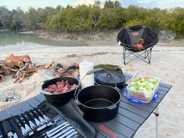 Wildtrak™ 2 Quart Heavy Duty Pre-Seasoned Round Cast Iron Camp Oven with Lip and Handle