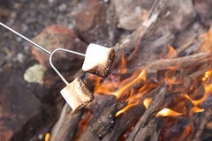 Wildtrak™  86cm Twin Prong Extendable Campfire Fork with Handle - Cook Snags and Marshmallows