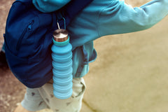 Collapsible 550ml Silicon Water Bottle BPA FREE with Carabiner - Expanda Range