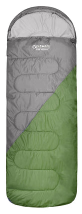 Wildtrak™ Gibb Hooded Sleeping Bag, 10-15°C, Breathable Lining, Auto Locking Zip, Sewn-through Construction, Sewn in Pocket, Hanging Loop (70 x 215cm)