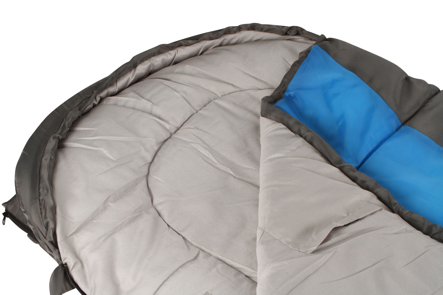 Wildtrak™ Forrest KIDS Youth Hooded Sleeping Bag, 5-10°C, Breathable Lining, Ripstop Fabric, Auto Lock Zips, Sewn-in Storage Pocket, Hanging Loop, Storage Bag, 65x205cm