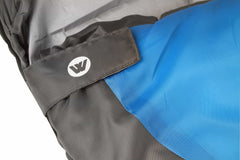 Wildtrak™ Forrest KIDS Youth Hooded Sleeping Bag, 5-10°C, Breathable Lining, Ripstop Fabric, Auto Lock Zips, Sewn-in Storage Pocket, Hanging Loop, Storage Bag, 65x205cm