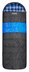 Wildtrak™ Kalgan Hooded Sleeping Bag, -2 to -7°C, Breathable Flannel Lining, Polyester Ripstop Outer, Auto Lock Zips, Sewn-in Storage Pocket, Hanging Loop, Storage Bag, 80x220cm