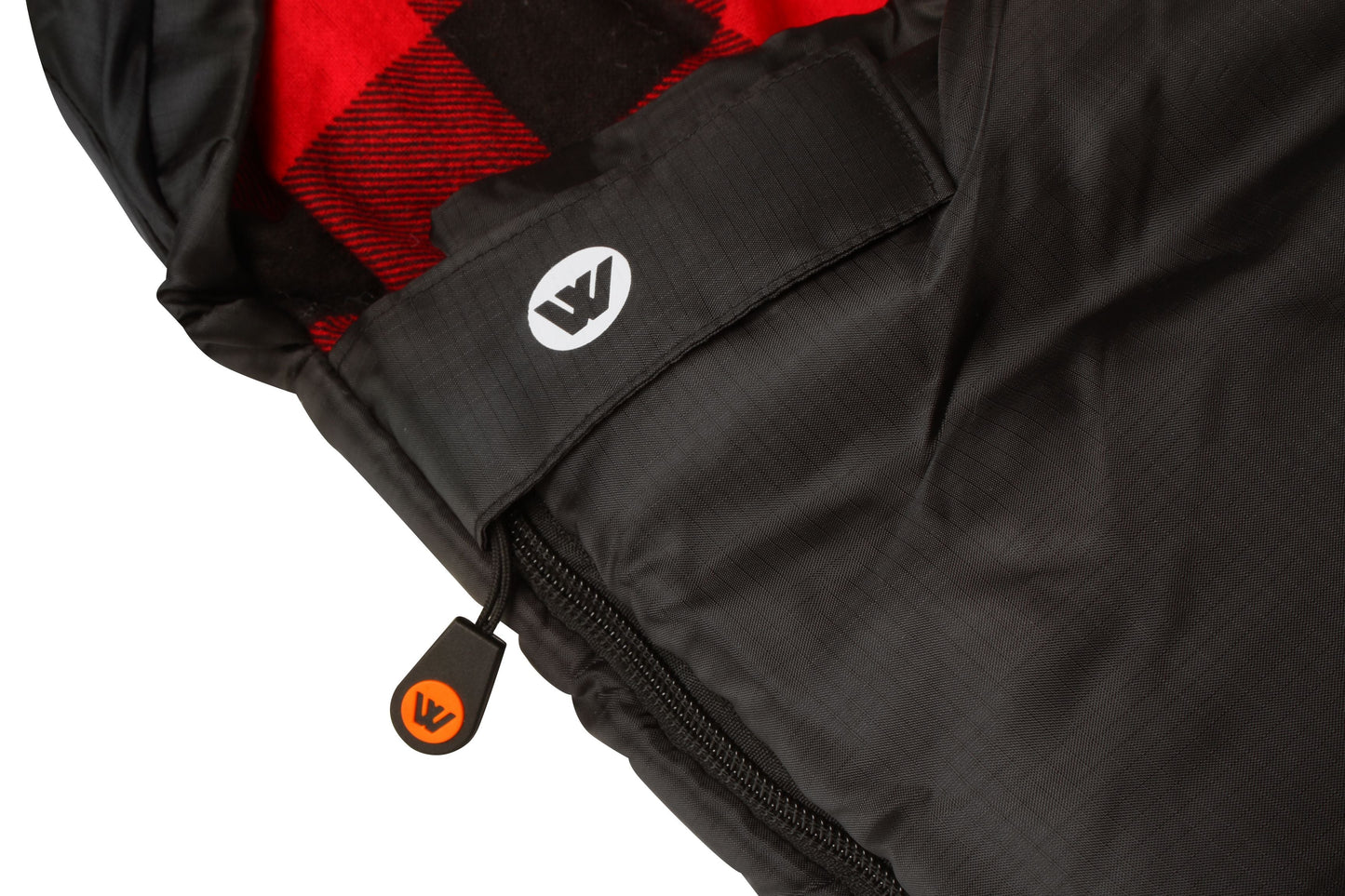 Wildtrak™ Kalgan Jumbo Hooded Sleeping Bag, -2 to -7°C, Breathable Flannel Lining, Polyester Ripstop Outer, Auto Lock Zips, Sewn-in Storage Pocket, Hanging Loop, Storage Bag, 90x230cm