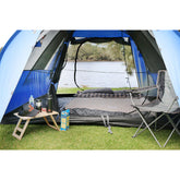 Wildtrak™ Tanami Series II 6V Dome Tent with Front Vestibule, Easy Assemble, XL Windows, Heavy Duty Floor, Shock Corded Fibreglass & Steel Poles, Ultrafine Mesh, J Hook Connections, Waterproof Fly, Carry Bag with Handles 280x305cm