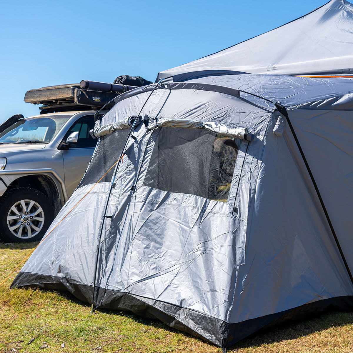 Wildtrak™ 3m Gazebo Side Tent, Waterproof, Mesh Windows, Pegs and Carry Bag - UNIVERSAL FITS MOST GAZEBOS