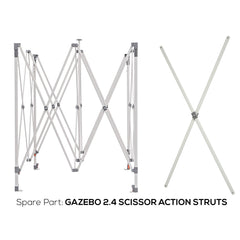 Wildtrak™ 2.4m Deluxe Gazebo Scissor Action Replacement Struts