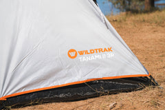Wildtrak™ Tanami Series II 3P Dome Tent, Easy 1 Person Assemble, Heavy Duty Floor, Shock Corded Fibreglass & Steel Poles, Ultrafine Mesh, J Hook Connections, Airlite Vents, Silver Coated Waterproof Fly, Carry Bag with Handles