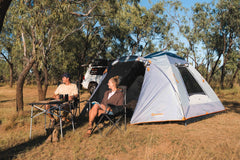 Wildtrak™ Tanami Series II 6V Dome Tent with Front Vestibule, Easy Assemble, Heavy Duty Floor, Shock Corded Fibreglass & Steel Poles, Ultrafine Mesh, J Hook Connections, Airlite Vents, Waterproof Fly, Carry Bag with Handles