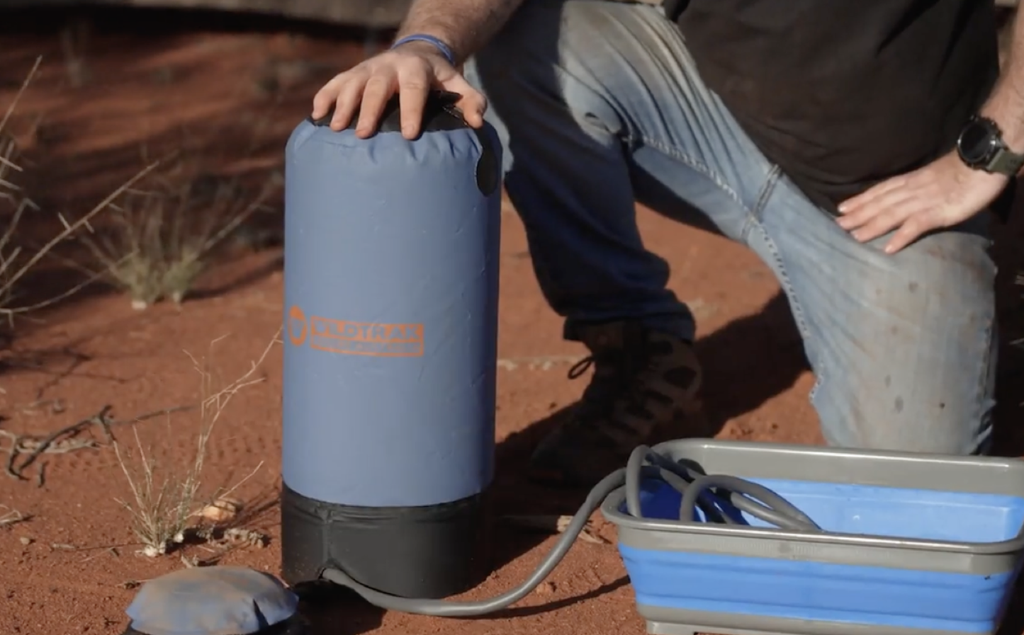 HEAVY DUTY 15L PORTABLE SHOWER BAG WITH FOOT PUMP