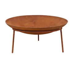 Ignite 58cm Round Heavy Duty Steel Firepit/Planter Bowl with Feet, Ideal for Camping & Outdoor Areas -