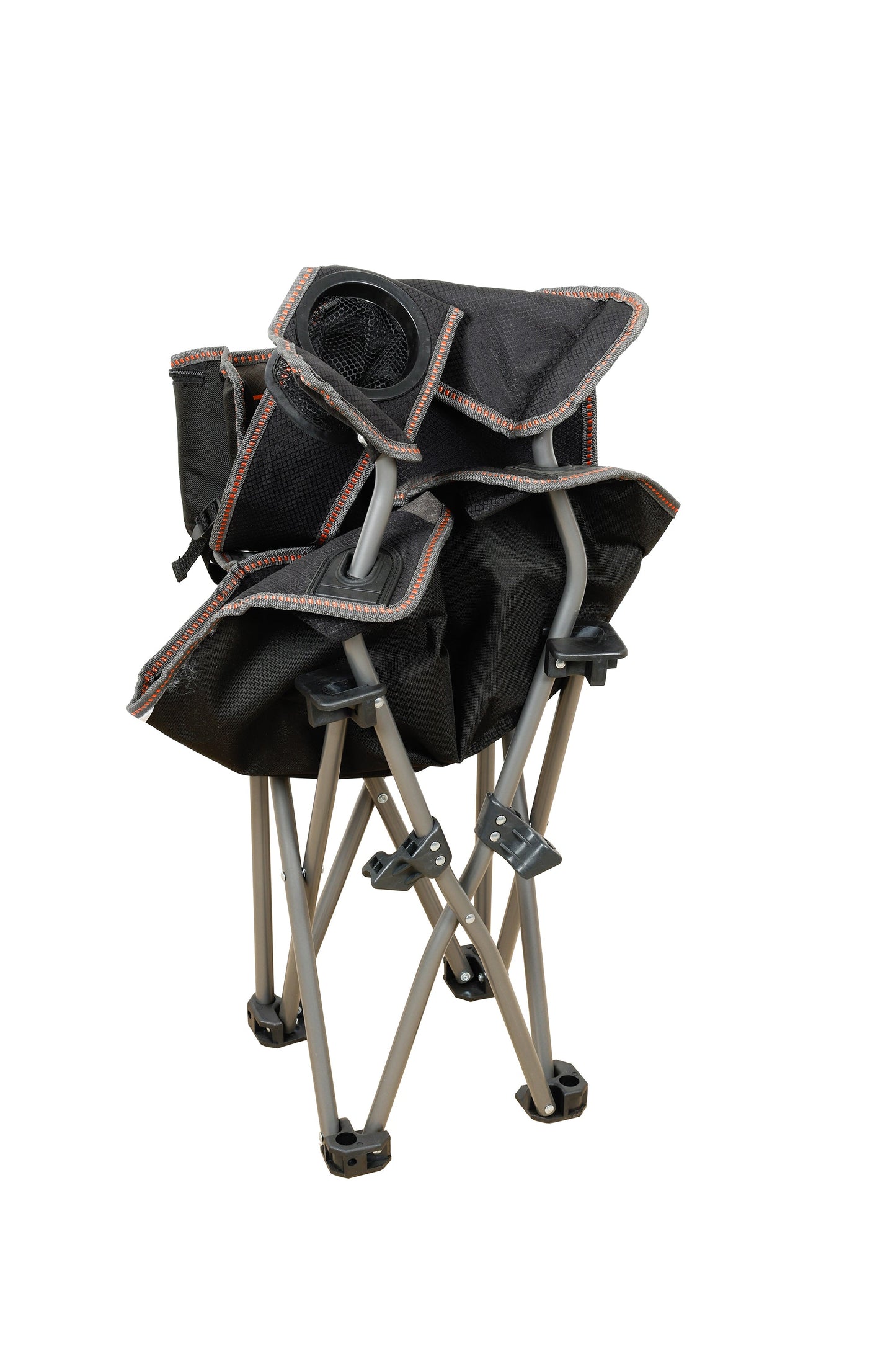 Wildtrak™ Valley Event Chair with Large Storage Pocket, Drink Holder, Cushioned Back, Adjustable Arm, High-Tensile Steel Frame, Weight Rated 120kg, Headrest Storage Pocket, Carry Bag with Shoulder Strap