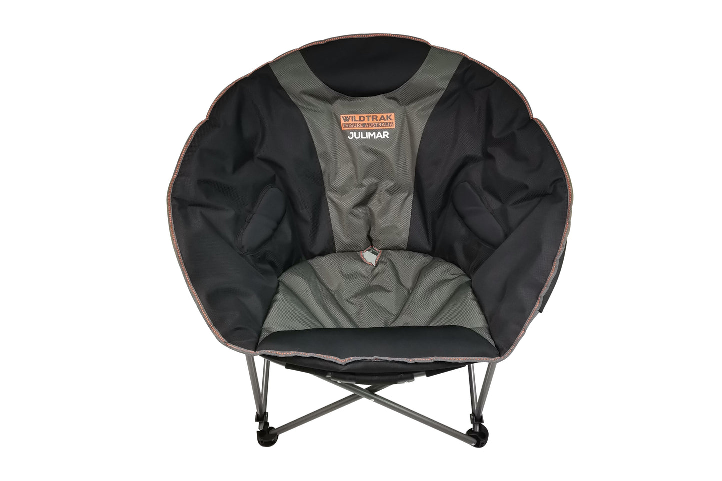 WILDTRAK™ Julimar Comfort Moon Chair, Fully Cushioned Seat, Oversized, Quad Folding, Weight Rating 120kg, Carry Bag with Shoulder Strap