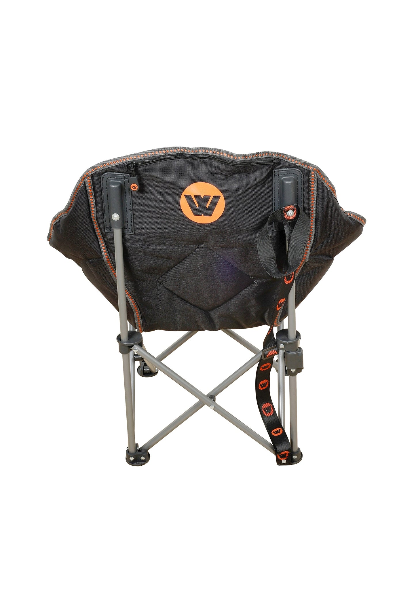 WILDTRAK™ KIDS Youth Extra Wide Sofa Camp Chair, Foldable, Cushioned, Easy Clean Fabric, Shoulder Strap, Weight Rated 102kg, Zippered Pocket for Bag Storage, Carry Bag with Shoulder Strap