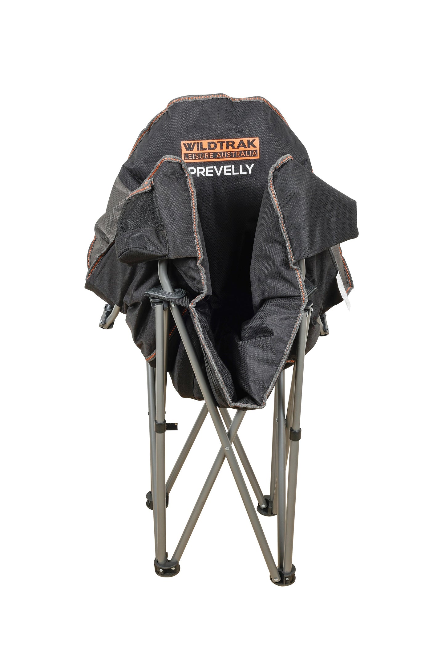 WILDTRAK™ Deluxe Prevelly Foldable Camp Chair, Fully Cushioned, Extra Wide Comfort Seat, Drink Holder, Weight Rated 136kg, Carry Bag with Shoulder Strap