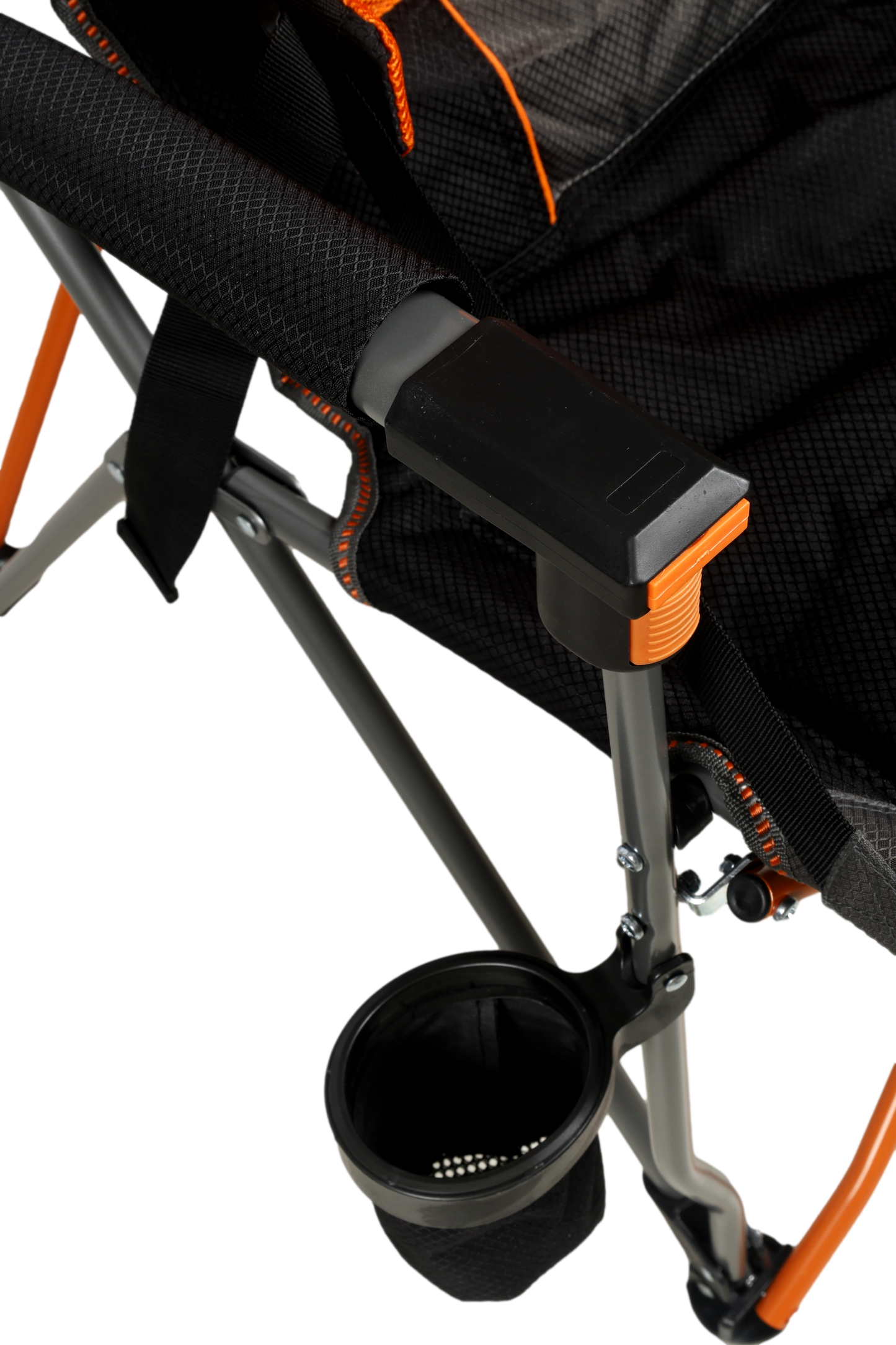 Yamba Solid Arm Chair with Lumbar Support for Camping and Events (Folding Chair + Carry Bag)
