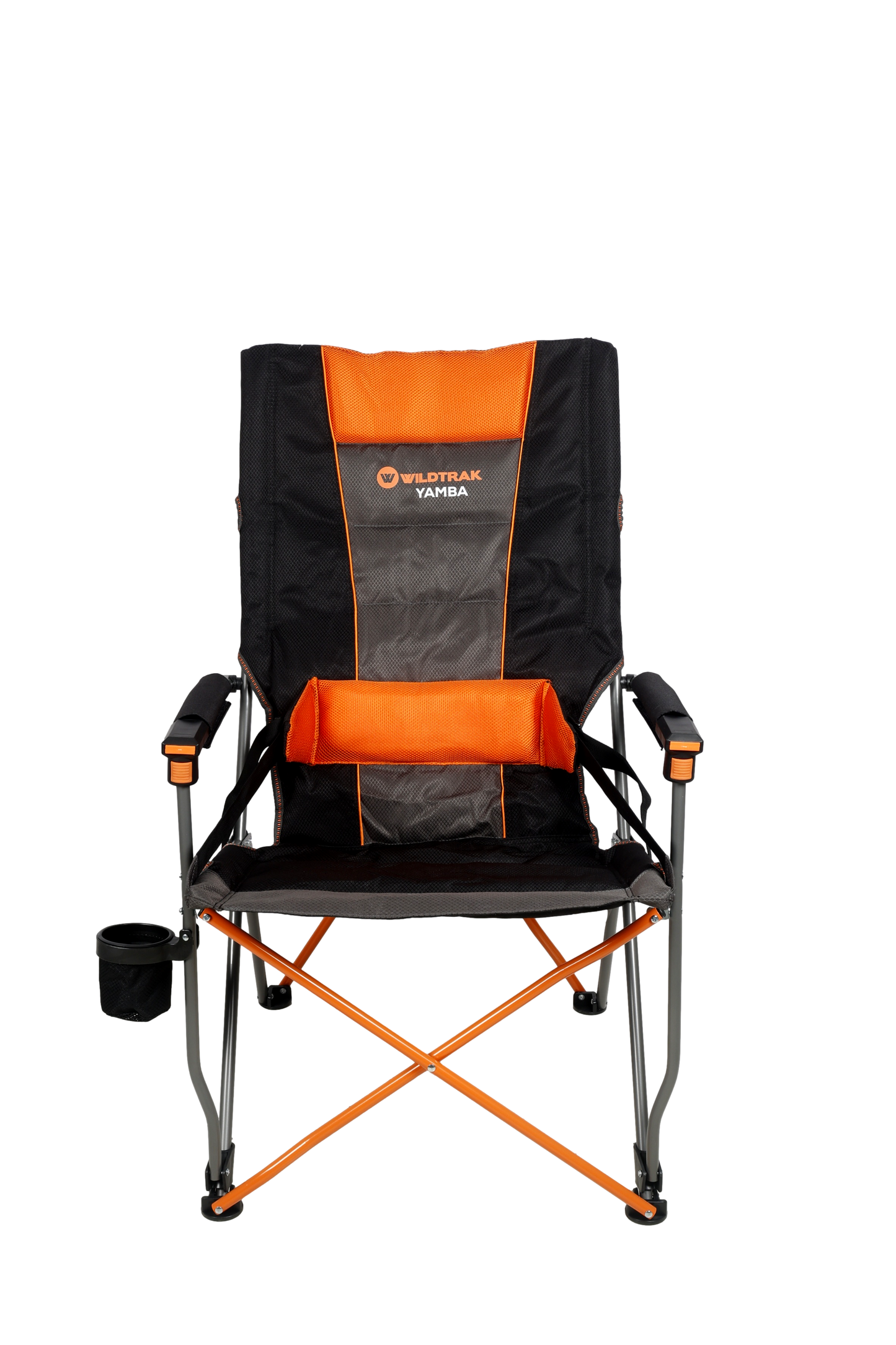 Yamba Solid Arm Chair with Lumbar Support for Camping and Events (Folding Chair + Carry Bag)