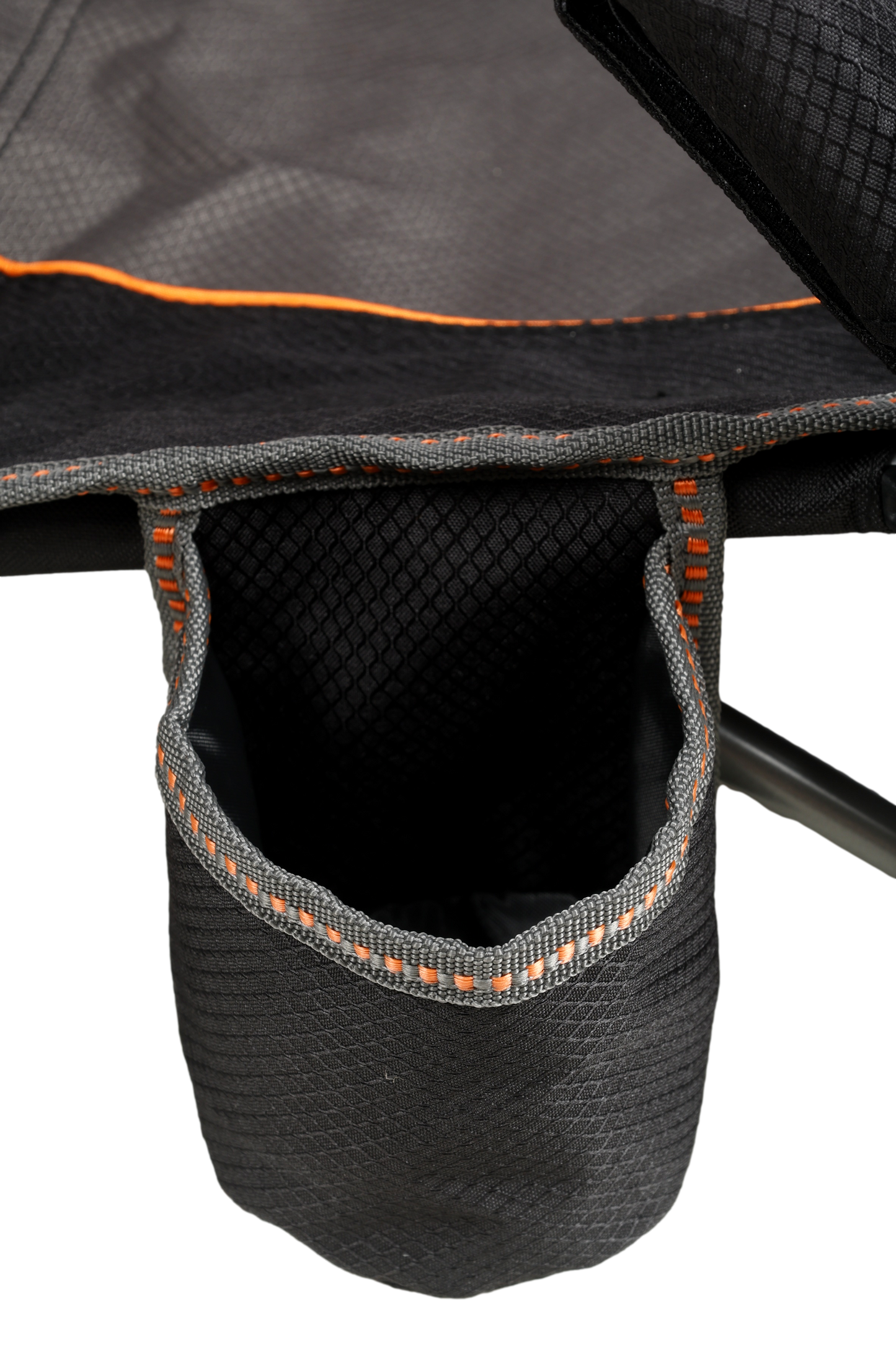 WILDTRAK™ Falls Event Foldable Camp Chair, Slight Recline, Cushioned Seat & Back Rest, High Back, Drink Holder, Media Storage Pocket, Padded Arms, Low Rise, Weight Rated 135kg, Carry Bag with Shoulder Strap