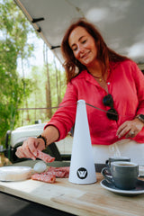 FLY REPELLER FAN RECHARGEABLE LASTS 30HRS FAST CHARGING CEILING HOOK