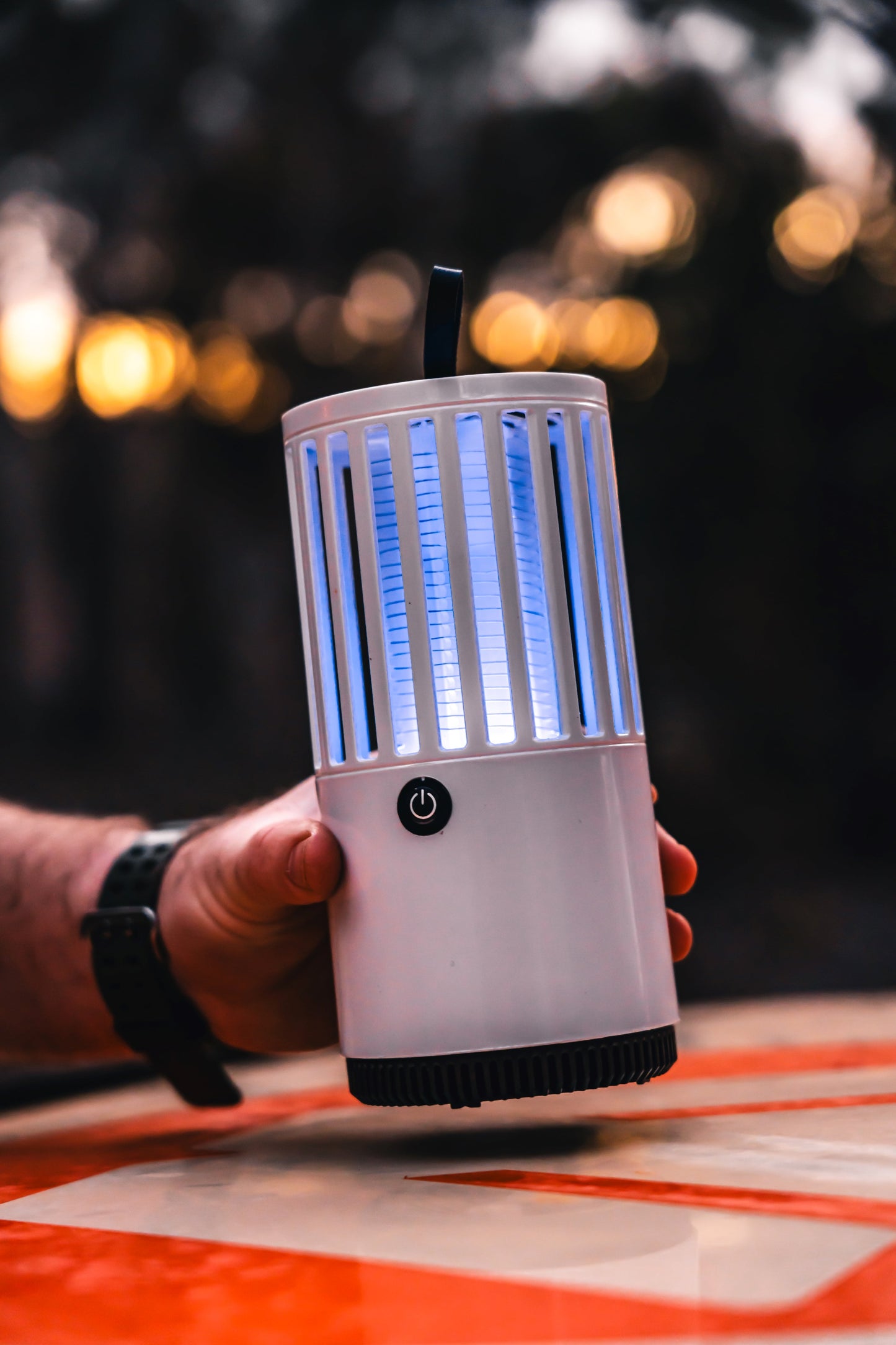 Rechargeable Mosquito Lamp Night Light, Bug Zapper Lamp, USB Charge Cable, Built-in Lithium Battery, Loop for Hanging