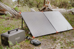 Wildtrak™ 160W Folding A-Grade Monocrystalline & Aluminium Solar Panel with Bag for Off-Grid Living, Camping, 4WD & Caravan Adventures