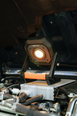 Work Floodlight, Rechargeable, 6 Light Modes, Built-in Power Bank with USB-C Charge Lead, 360 Degree Swivel Action, Wall Mount Bracket, Shock & Water Resistant