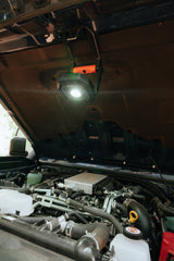 Work Floodlight, Rechargeable, 6 Light Modes, Built-in Power Bank with USB-C Charge Lead, 360 Degree Swivel Action, Wall Mount Bracket, Shock & Water Resistant