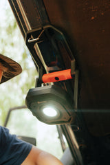 Work Floodlight, Rechargeable, 6 Light Modes, Built-in Power Bank with USB-C Charge Lead, 360 Degree Swivel Action, Wall Mount Bracket, Shock & Water Resistant