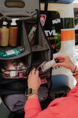 Wildtrak™ 12 Compartment Caravan Car Camping Hanging Organiser with Fully Zipped Flap