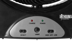 Coleman™ 240V/12V Rechargeable Lithium Ion Fan with LED Lights 12 Inch/30cm