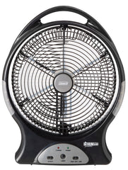 Coleman™ 240V/12V Rechargeable Lithium Ion Fan with LED Lights 12 Inch/30cm