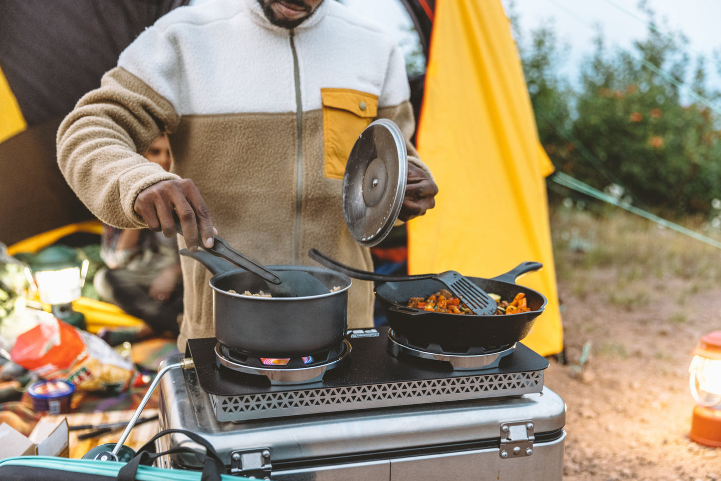 Coleman PEAK1™ 2-Burner Camping Stove, Portable, Even Cooking, Wind Protection, 20000 BTUs, Durable