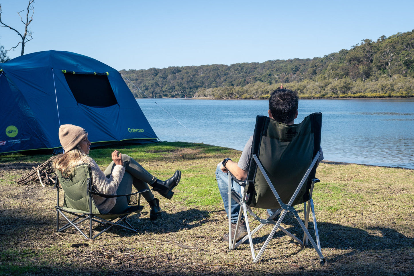 Coleman™ Swagger Aluminium Sling Chair, Durable, Lightweight, Ergonomic Armrests, Shoulder Strap, Carry Bag
