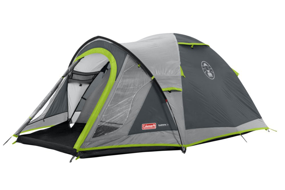 Coleman™ Darwin 3 Person Tent SPF50, Fire Retardant Material, WeatherTec™ System, Fibreglass Poles, Sewn-in Groundsheet, Carry Bag