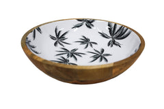 Good Vibes™ Mango Wood and Enamel Salad Bowl 31cm - Havana
