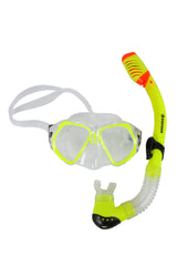 NINGALOO KIDS SILICON MASK AND SNORKEL SET - BLUE OR YELLOW
