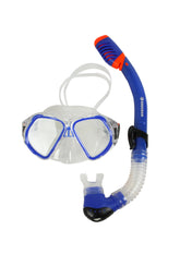 NINGALOO KIDS SILICON MASK AND SNORKEL SET - BLUE OR YELLOW