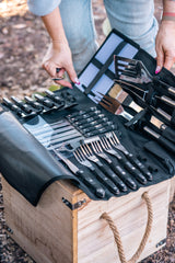 Wildtrak™ 26 Piece Stainless Steel Cutlery and BBQ Set in Canvas Wrap with Handles