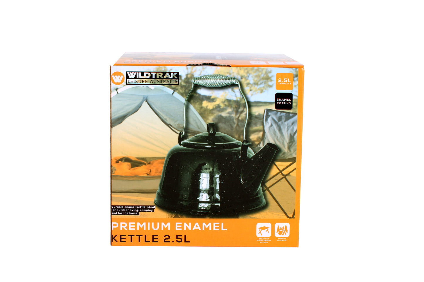 Wildtrak™ 2.5L Premium Enamel Kettle with Handle