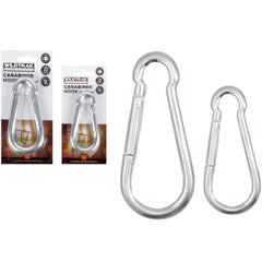 Carabiner Clips - 3 Assorted Sizes 8x80mm, 9x90mm, 12x140mm