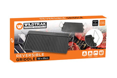 Wildtrak™ Pre-Seasoned Reversible Cast Iron Griddle with Handles for 3 Burner Stove 52cm