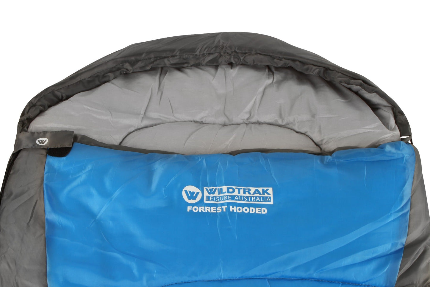 Wildtrak™ Forrest Hooded Sleeping Bag, 5-10°C, Breathable Lining, Ripstop Fabric, Auto Lock Zips, Sewn-in Storage Pocket, Hanging Loop, Storage Bag, 75x230cm