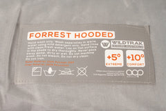 Wildtrak™ Forrest Hooded Sleeping Bag, 5-10°C, Breathable Lining, Ripstop Fabric, Auto Lock Zips, Sewn-in Storage Pocket, Hanging Loop, Storage Bag, 75x230cm